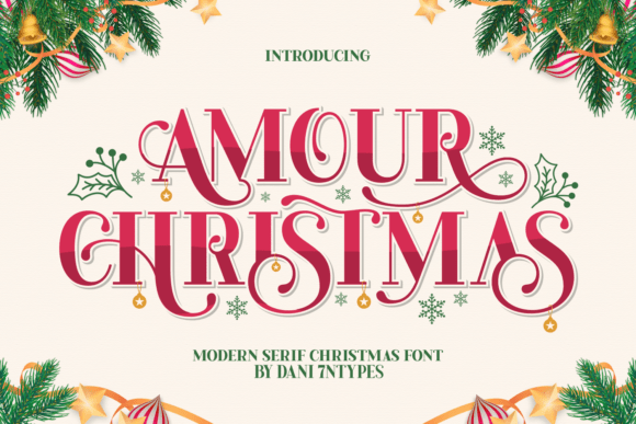 Amour Christmas Font for Festive Web Design