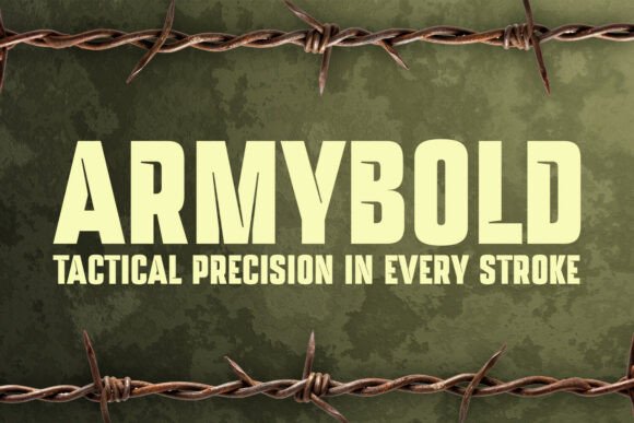 Armybold Font Review: A Stencil Typeface for Tactical Branding