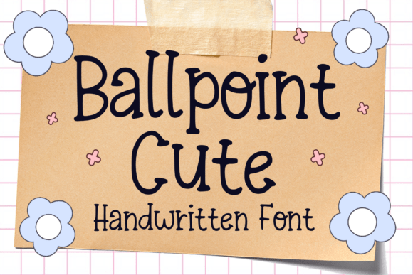Ballpoint Cute Font for Business Branding and Design
