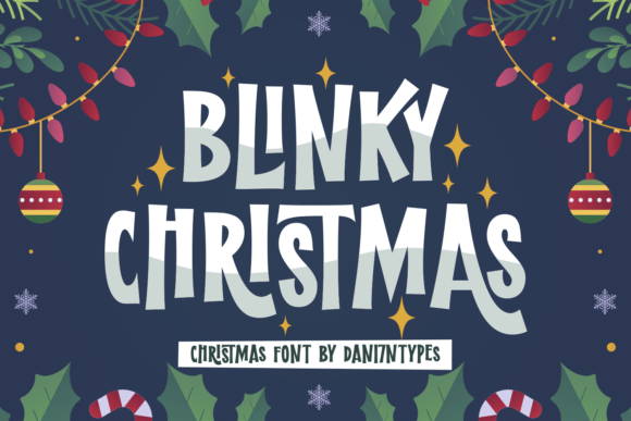 Blinky Christmas Font for Festive Design Projects