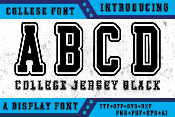 College Jersey Black Font for Creative Projects