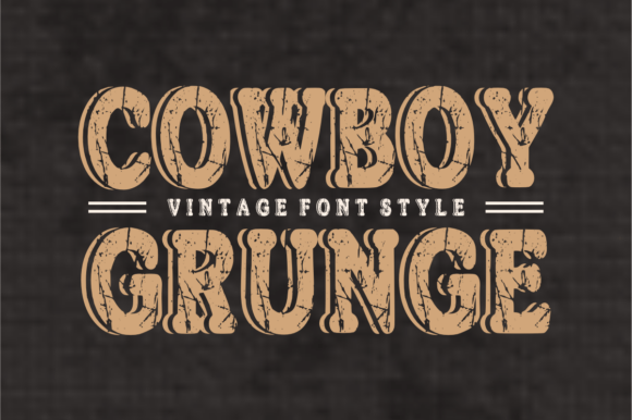 Cowboy Grunge Font for Editorial Design