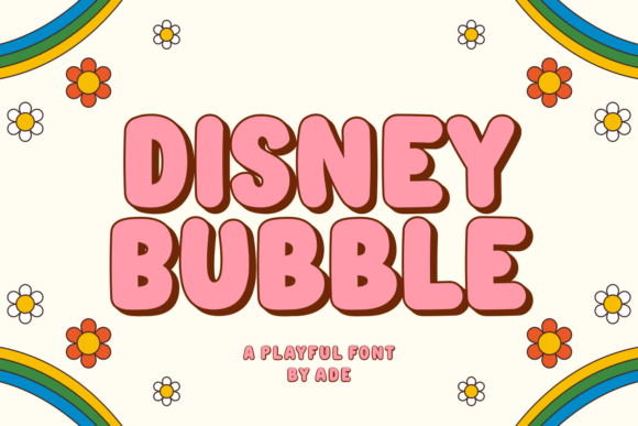 Disney Bubble Display Font in Branding Projects