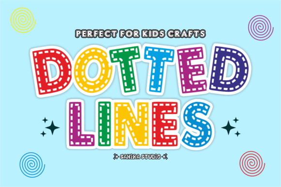 Dotted Lines Font for Kids-Friendly Branding and Display Typography