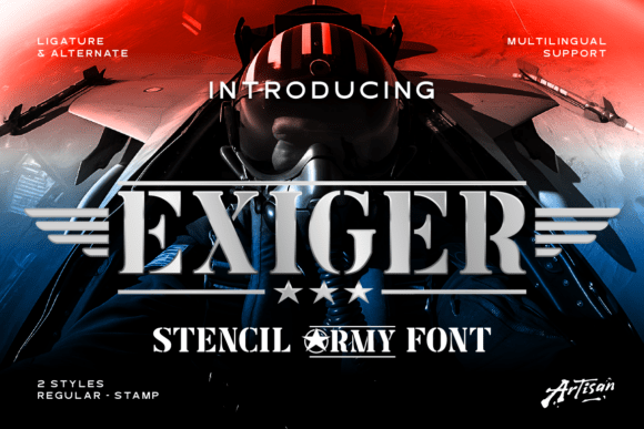 Exiger Font: Bold Military-Inspired Typography for Business
