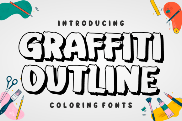 Graffiti Outline: Bold Display Font for Creative Projects