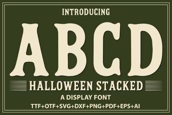 Halloween Stacked Font: A Playful Display Typeface for Business Branding
