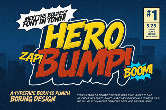 Hero Bump Font for Bold, Fun-Filled Craft Projects