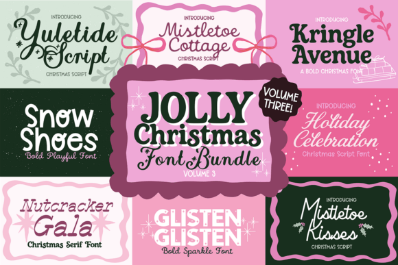 Jolly Christmas Bundle Vol3: Festive Fonts for Business Branding