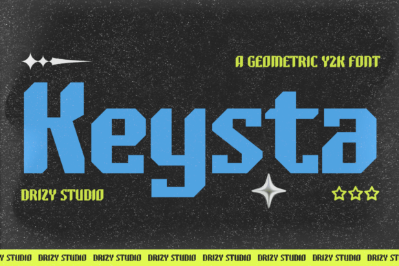 Keysta: A Bold Y2K Geometric Font for Modern Designers