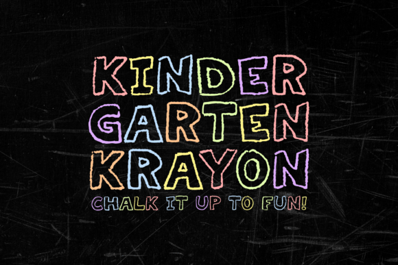 Kindergarten Krayon Font: A Playful Display Typeface for Creative Projects