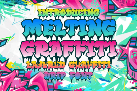 Melting Graffiti Font: Bold, Edgy Urban Typography for Crafters