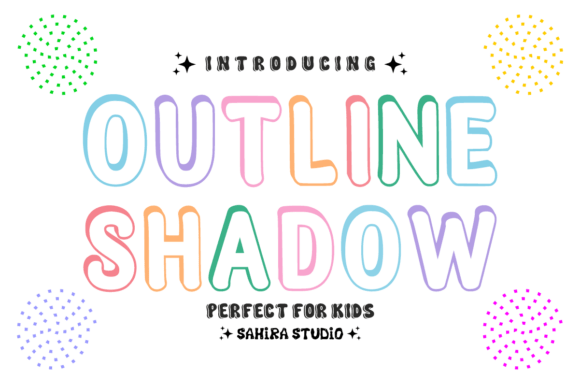 Outline Shadow Font: A Pastel Display Typeface for Editorial Elegance