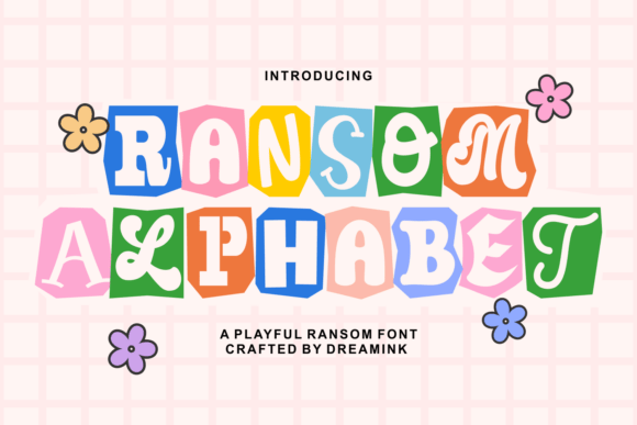 Ransom Alphabet Font for Vintage-Inspired Craft Creations