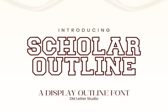 Scholar Block Outline: A Bold Display Font for Creative Crafters