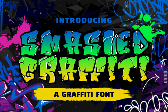 Smashed Graffiti Font for Bold Branding and Business Design