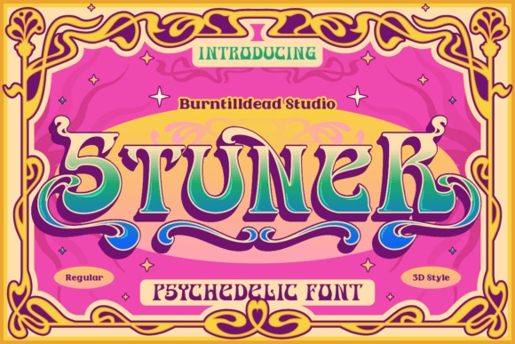 Stuner Font Review: A Playful Psychedelic Typeface for Bold Branding
