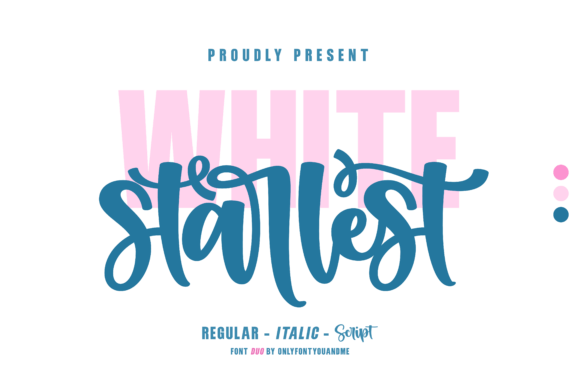 White Starlest Font Duo for Creative Makers and Product Designers